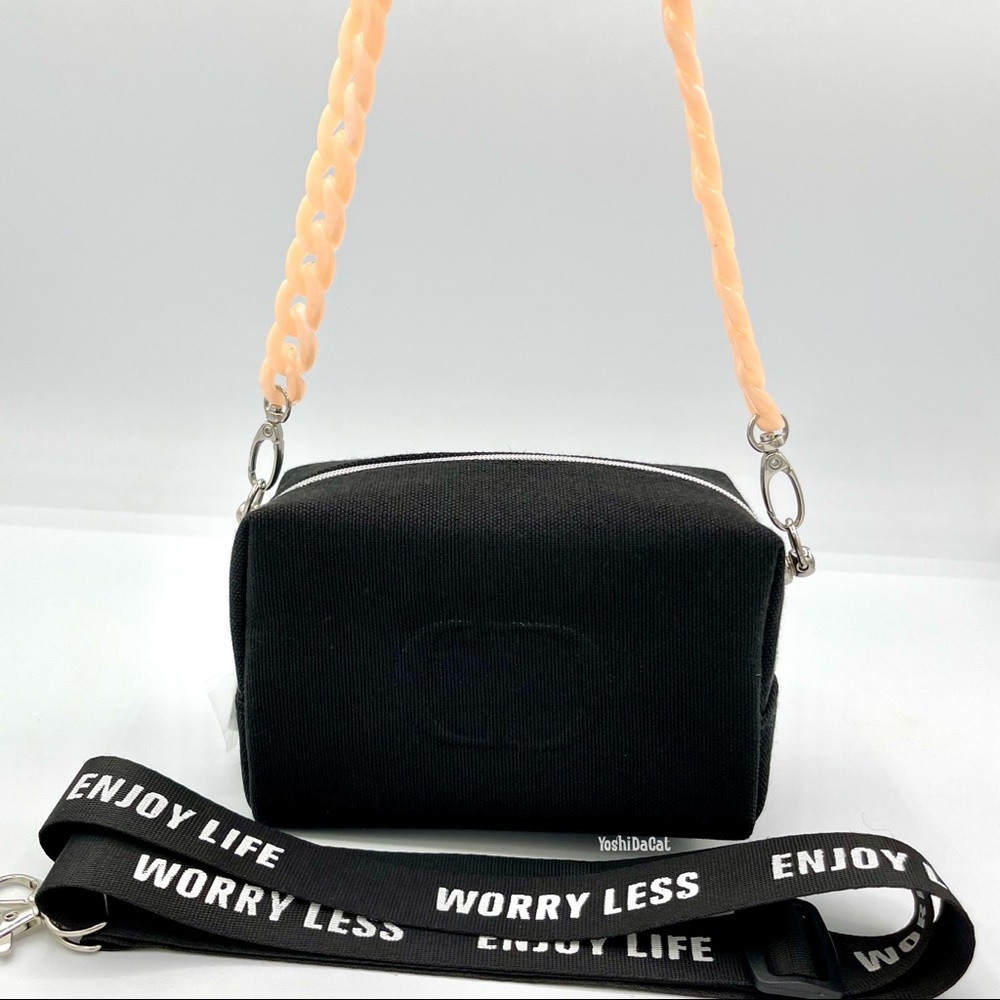 🆕 Dior Cosmetic Case to Crossbody Bag Purse, Black w/CD Logo, Beauty Line, New - Picture 10 of 13